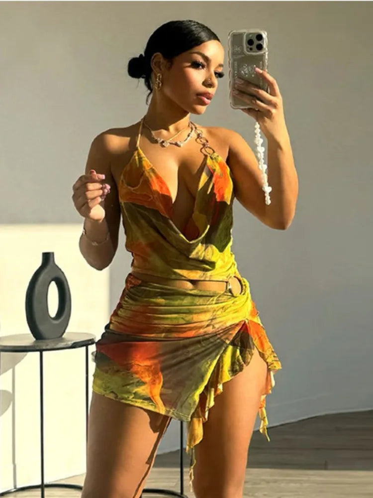 Split Slim Mini Dresses
