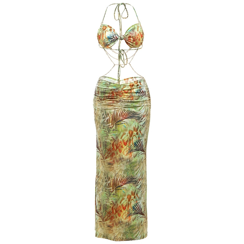 Pure Desire Hollow Blooming Long Skirt