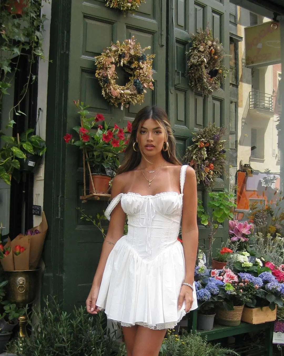 Floral Corset Mini Dress