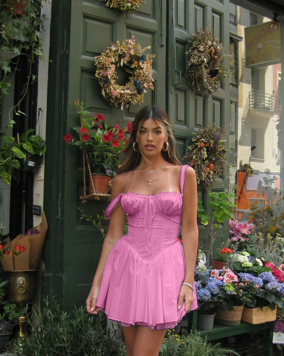 Floral Corset Mini Dress